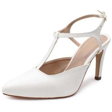 Imagem de Scarpin Re&Ton Salto Médio Aberto Confortável SC17 (Branco, BR, Adulto, Numérico, 35)