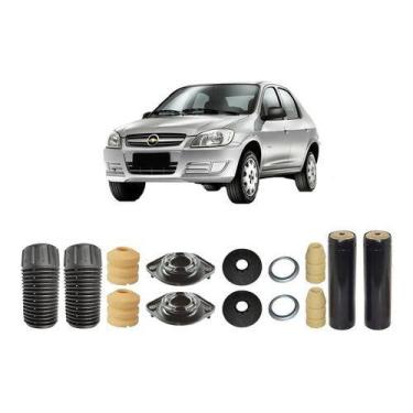 Imagem de Kit Coxim Batente Dianteiro Traseiro Prisma 2007 2008 2009 - QualyKits