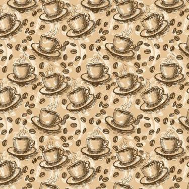 Imagem de Papel Parede Marrom Com Xícara De Café Autocolante Cozinha