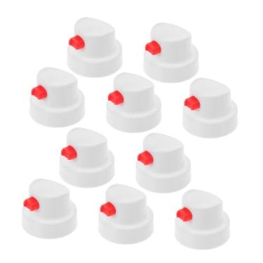 Imagem de HAPINARY 10 peças de bicos de tinta spray ajustáveis para uso fácil com latas de aerossol, pontas de cobertura de alto fluxo para projetos de grafite e artesanato, acessórios de bocal de lata de spray
