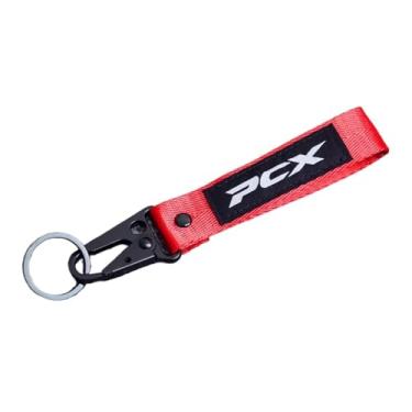 Imagem de jininshengxindianzi Motorcycle 3D Embroidery Keychain KeyRing Accessories Compatible With PCX 125 150 160 PCX125 PCX150 PCX160 2010-2021 2022(Red 1 piece)