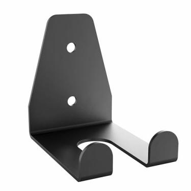 Imagem de Synergee Gancho de barra olímpico, rack de parede de bar de academia de garagem, suporte de montagem vertical de barra, revestido com pó preto - 1 pacote único de barra