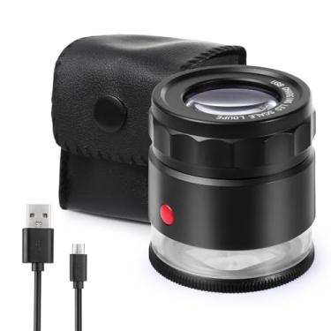 Imagem de Amoper Lupa De 30X, Recarregável Via Usb, 8 Luzes, Portátil, Para Costura, Relógios, Joias, Moedas, Cédulas, Selos