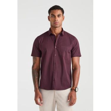 Imagem de Camisa Manga Curta Relaxed Fit Tricoline com Elastano Liso - DOCTHOS, 