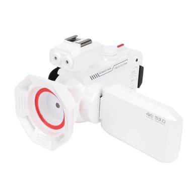 Imagem de Diyeeni Câmera Digital 4K, Câmera de Vídeo Em Cor de 3 Polegadas, de Vídeo Com Wi -Fi, de Vlogging para Fotografia (Branco)