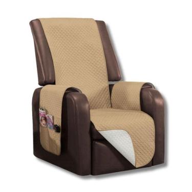 Imagem de Capa Poltrona Impermeável 1 Lugar Dupla Face Viés E Bolsos - Mr Enxova