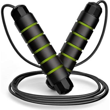 Imagem de Corda de Pular Speed Rope Profissional Fitness Ajustável com Rolamento Rápido | Corda de Pular para Jump, HIIT, Cardio e Emagrecimento | Leve e Durável (Verde)