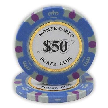 Imagem de Fichas de pôquer DA VINCI Monte Carlo Poker Club 14g x50 Teal
