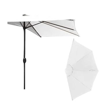 Imagem de Guarda-sol De Substituição Para Exteriores Resistente Aos Raios UV E À Água Com Nervuras De 9 Pés E 5 Polegadas, Guarda-sol Mesa Poliéster Resistente Espesso Substituição (apenas Toldo)(Off-white)