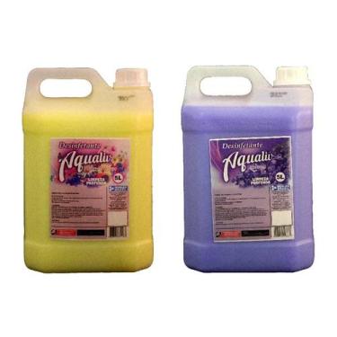 Imagem de Kit 2 Desinfetante Aqualiv Plus Flor Do Campo E Lavanda 5L - Borlen