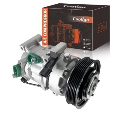 Imagem de Compressor de ar condicionado A/C adequado para Hyundai Accent 2012-2017, Kia Rio 1.6L L4 2012-2017, com embreagem A/C, substitui 977011R100, 977011R100DR, 977011W600
