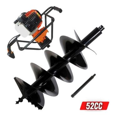 Imagem de Perfurador De Solo a Gasolina VPS520 Vulcan Trent 2,5hp 52cc com Broca 80x30cm e Extensor 60cm