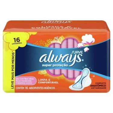 Imagem de Absorvente Always Super Proteção seca, com abas, 16 unidades - P&G