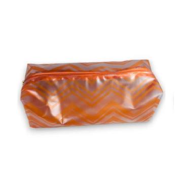Imagem de Nécessaire Plástico Laranja Tamanho Grande - DaniBordados, Laranja