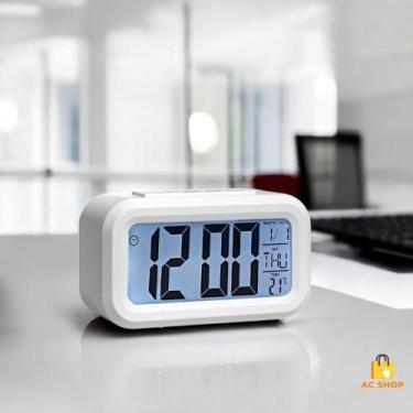 Imagem de Mini Relógio de Mesa Cabeceira Digital Despertador Com Led Números Gra