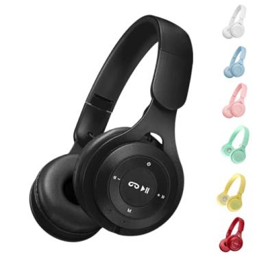 Imagem de Fone De Ouvido Bluetooth Sem Fio Over-Ear com Microfone, Dobrável, Qualidade de Som, Bateria Recarregável, Confortável, Ideal para Música, Chamadas e Jogos (Preto)