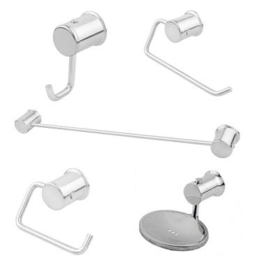 Imagem de Kit Chrome C/ Saboneteira Inox Madri - Levo