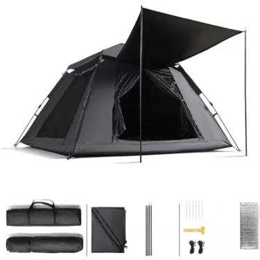 Imagem de Tenda Para 4 Homens Com Almofada à Prova De Umidade, Tendas à Prova D'Água De 5000 Mm Tendas Blackout Resistentes Premium Para Camping Caminhadas Piquenique Jardim
