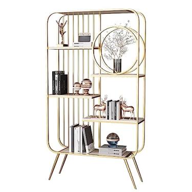 Imagem de TsoLay Prateleira de chão para sala de estar, estante aberta, pequena para CDs, filmes, livros, armazenamento de livros