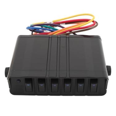 Imagem de KIMISS 6 Ganguer Rocker Switch Box Blue Light Universal Fit Automotive Cars Veículos Barcos RVs SUVs