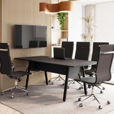 Imagem de Mesa de Reunião 2,0m para 8 Pessoas c/ Caixa de Tomadas F5 - F5 Office