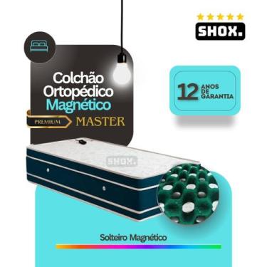 Imagem de Colchão Solteiro Shox Master Ortopédico 188X088X025cm, Suede Azul