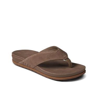 Imagem de Reef Sandália masculina Ojai, camurça premium, palmilha acolchoada macia, Fóssil, 41