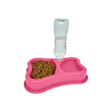 Imagem de Comedouro e Bebedouro Automático Auma Terra Com Entrada de Refil Dágua com Proteção Anti Formiga 1200ml (Rosa, Único)