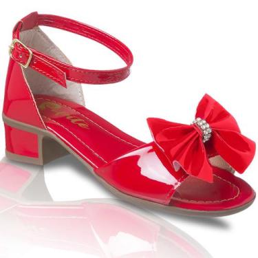 Imagem de Sandália Infantil Feminina Salto Baixo Social Estilosa - Pepite, Verme