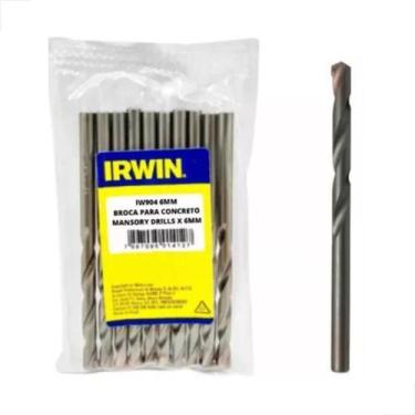 Imagem de Broca Concreto Videa 6mm Irwin Com 10 Unidades - Fast Vidros