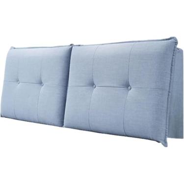 Imagem de Capa De Capa Acolchoada Stretch Thicken Capa De Cabeceira à Prova De Poeira Capa De Cabeceira Elástica Moderna Para Camas De Casal King Size Queen, Blue, 210cm