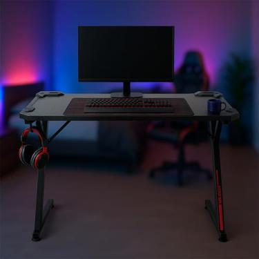 Imagem de Mesa Gamer Moderna Estudos Altura Ajustável Com Suporte De Headset E Apoio De Caneca Gear Tech
