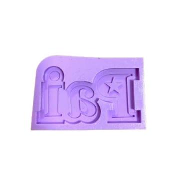 Imagem de R137 Molde de silicone dia dos pais chaveiro resina decorar - confeita