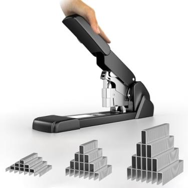 Imagem de ZFYOUNG Grampeador grande para economia de trabalho, capacidade extra grande de 240 folhas, grampeador industrial resistente, para escritório, contém 3000 grampeadores, fácil de grampear