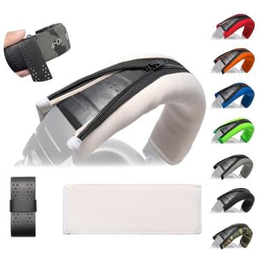 Imagem de Voarmaks Capa Para Faixa De Cabeça M50X, Almofada Neoprene Camada Dupla Compatível Com Fones Ouvido Audio Technica Ath M50 M50Xbt M50S M40X M40 M30 M Series - Proteção Fita (Branca)