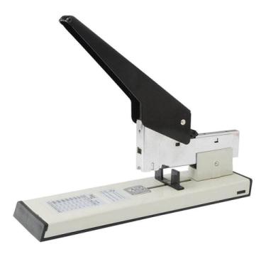Imagem de Grampeador Profissional Folhas Executivo 100 Gigante Mesa Bancada Escritorio Grande Reforçado