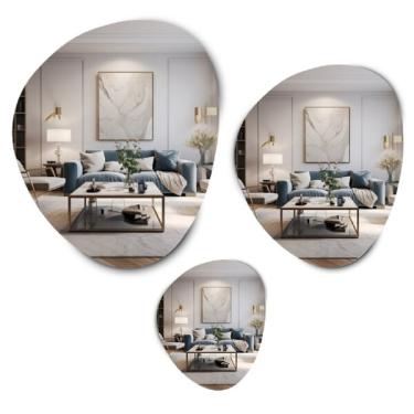 Imagem de Kit 3 Espelhos Orgânico Decorativo Moderno Reduna Espelho Lap