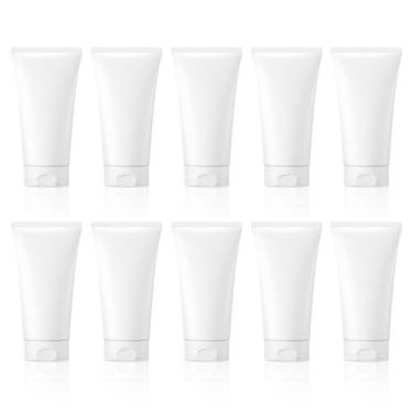 Imagem de Apvok Pacote com 10 frascos vazios recarregáveis de plástico macios, pequenos recipientes de viagem para loção, produtos de higiene pessoal, cremes, líquidos, aprovados pela TSA, acessórios de viagem