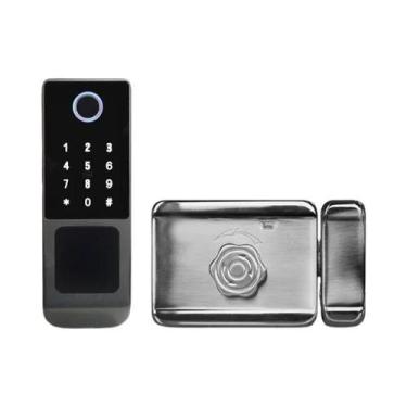 Imagem de Fechadura Inteligente Para Porta Com Impressão Digital Tuya Wifi IP66 