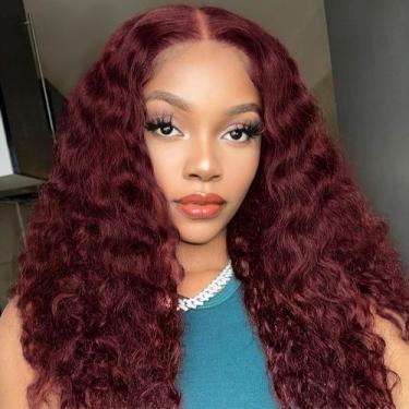 Imagem de Peruca HAYAHAIR Glueless Bob 100% cabelo humano 40 cm bordô