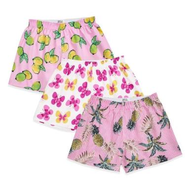 Imagem de Shorts de pijama Cinvik, shorts de lounge femininos, rosa, algodão L