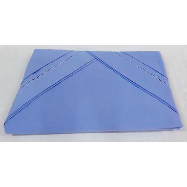 Imagem de Lençol Box Queen 3 Peças Puro Algodão 180 Fios - Lu Enxovais, Azul