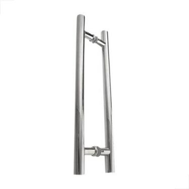 Imagem de Puxador Inox Porta de Vidro Madeira 45cm Redondo - Polido
