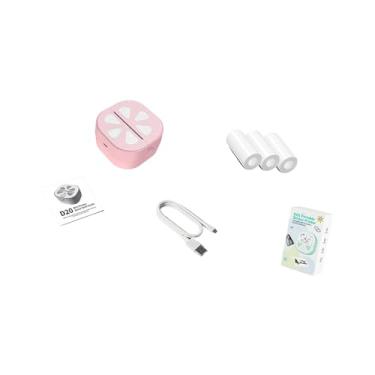 Imagem de predolo Impressora de adesivos Mini impressora de bolso USB recarregável sem tinta impressoras térmicas portátil fabricante de adesivos para anotações de, Rosa