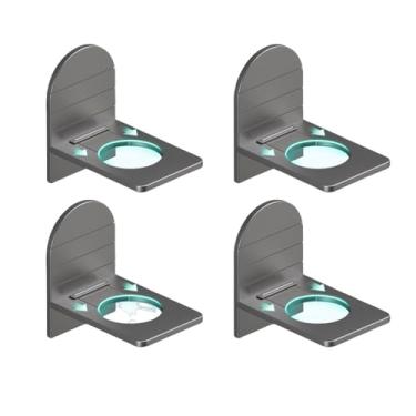 Imagem de Gancho para porta de chuveiro de banheiro em aço inoxidável em formato de S, cabide sobre porta de vidro, acessórios para toalheiro de chuveiro, B, cinza, 4 peças