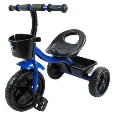 Imagem de Triciclo Infantil Vermelho Atentu com Pedal 3 Rodas Resistente Brinquedo Infantil para Criança 3 Anos Triciclo Menino com Cesto Cestinha para Passeio e Pedal Infantil Cestinha (Azul)