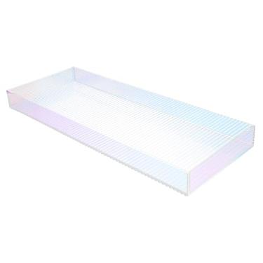 Imagem de Bandeja de banheiro de acrílico Bandeja de tanque de vaso sanitário Bandeja de entrada Maquiagem Banqueta de vaidade Cômoda Organizador de perfume acrílico Banheira Bandeja coletora de acrílico Suport