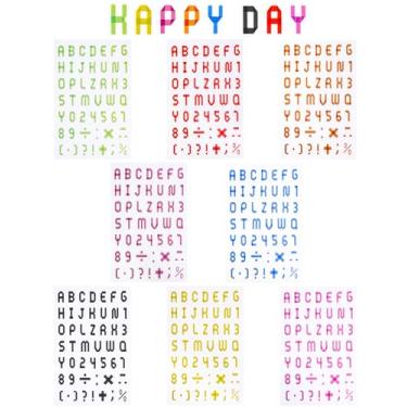 Imagem de EORTA 1128 peças de adesivos pequenos do alfabeto, 24 folhas de adesivos de letras numéricas, suprimentos A-Z autoadesivos de 3,8 cm para tampa de formatura, garrafa de água, diário, álbum de recortes