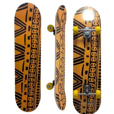 Imagem de Skate Board Infantil Funs Iniciante Esporte Suporta Até 50Kg