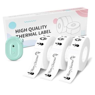 Imagem de Anycash Label Maker Tape N12 14 x 40 mm (0,55 x 1,144.8 cm) Papel adesivo térmico direto, 3 rolos autoadesivos à prova d'água à prova de óleo, refil de etiquetas para casa, escritório, escola